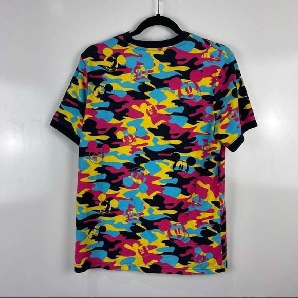 Disney Parks Mickey Mouse Graphic Crewneck Short Sleeve Ringer Tee Size Small - Picture 2 of 7